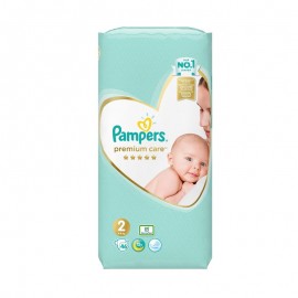 Pampers Premium Care Newborn No.2 (4-8kg) Βρεφικές Πάνες 46τεμάχια