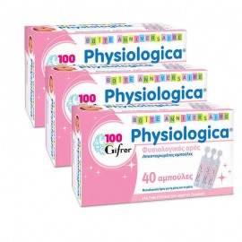 Physiologica Promo Pack 3 Tεμάχια Φυσιολογικός Ορός 3x40x5ml