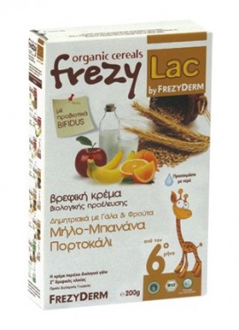 FREZYLAC Organic Cereals Δημητριακά με Γάλα & Φρούτα 200gr