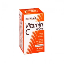 Health Aid Vitamin C Chewable 500mg with Rosehip & Acerola (μασώμεvη)60tabs