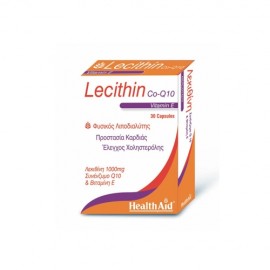 Health Aid Lecithin with Co-Q-10 & Vitamin E Λεκιθίνη 1000mg με Συνένζυμο Q10 & Βιτ. Ε 30caps