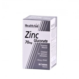 Health Aid Zinc Gluconate Ψευδάργυρος Γλυκονικός 70mg 90tabs