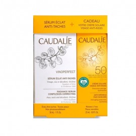 Caudalie Promo Vinoperfect Serum Complexion Correcting (30ml) & Anti-Wrinkle Face Cream Suncare Spf50+ (25ml)