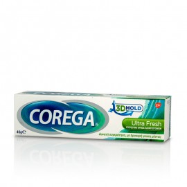 COREGA 3D HOLD Ultra Fresh Στερεωτική Κρέμα Οδοντοστοιχιών (μέντα) 40gr