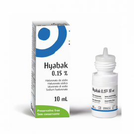 Hyabak eye solution με υαλουρονικο 0.15% 10ml (για ξηρά ή κουρασμένα μάτια)