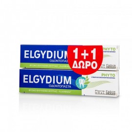 ELGYDIUM Toothpaste Phyto Οδοντόκρεμα με Φυσικό Εκχύλισμα Μυρτιάς(2τεμάχια) 2x75ml