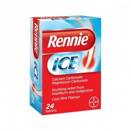 Rennie Ice Συμπλήρωμα διατροφής με ασβέστιο και μαγνήσιο που βοηθά στην πέψη 24 μασώμενα δισκία