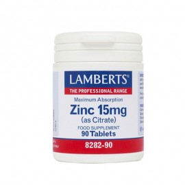 Lamberts Zinc Citrate 15mg Συμπλήρωμα Ψευδάργυρου 90 tabs