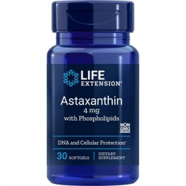 LIFE EXTENSION Astaxanthin 4mg with Phospholipids 30 Μαλακές Κάψουλες