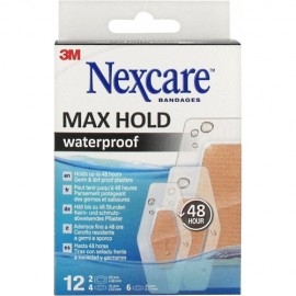 3M Nexcare Max Hold Waterproof 48H Bandages (3 Μεγέθη) 12τμχ