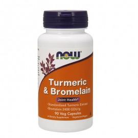 Now foods Turmeric Extract & Bromelain 2400 GDU/g 90caps