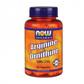 NOW SPORTS L-Arginine/L-Οrnithine 500/250mg 100caps