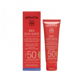 Apivita Bee Sun Safe Anti-spot & Anti-age Spf50 Defense Tinted Face Cream 50ml