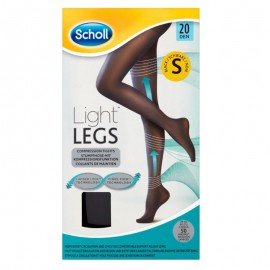 Scholl Light Legs Καλσόν Διαβαθμισμένης Συμπίεσης 20DEN Small, Μαύρο Χρώμα, 1 τεμάχιο