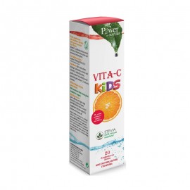 Power Health Vita C Kids Συμπλήρωμα Διατροφής Με Βιταμίνη C Για Παιδιά Με Γλυκαντικό Από Το Φυτό Stevia 20 Αναβράζοντα Δισκία