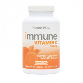 NATURES PLUS Immune Vitamin C 500mg 100 Μασώμενες Ταμπλέτες